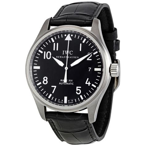 iwc 3255 01|IWC Classic Pilot Mark XVI Steel Black Men's Watch .